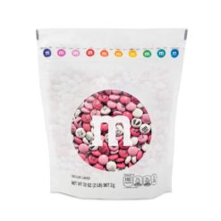M&M’S Pink & White Milk Chocolate Candy - Baby Shower Favors for Girls, Pink & White Candy, 2 lbs Pack