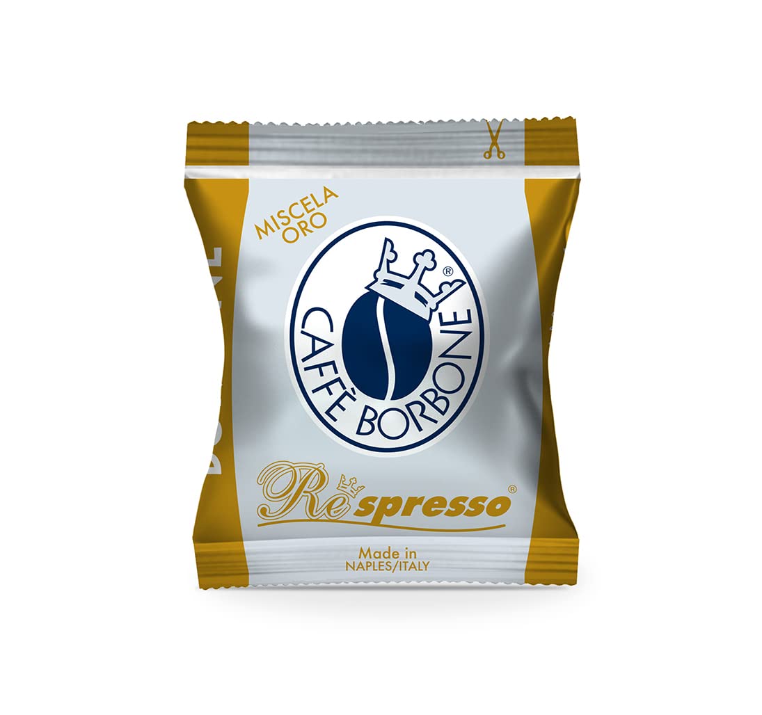 Caffè Borbone Respresso Espresso 100 Capsules - Miscela Oro (Gold) - Compatible with Nespresso Original Line Machines