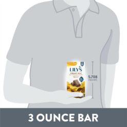 LILY'S Milk Chocolate Style No Sugar Added, Sweets Bars, 3 oz (12 Count)