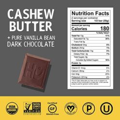 Hu Chocolate Bars 12 Pack Cashew Butter Vanilla Bean Chocolate, Natural Organic Vegan, Fair Trade Dark Chocolate, 2.1oz Each