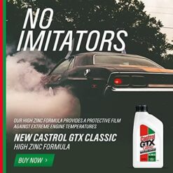 Castrol GTX Classic 20W-50 Conventional Motor Oil, 1 Quart, Pack of 6
