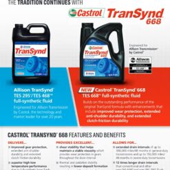 Castrol TranSynd 668 Full-Synthetic Automatic Transmission Fluid, 5 Gallon Pail