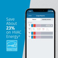 Emerson Black Smart Thermostat with Wi-Fi Compatibility