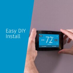 Emerson Black Smart Thermostat with Wi-Fi Compatibility