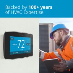 Emerson Black Smart Thermostat with Wi-Fi Compatibility