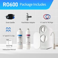 iSpring RO600-BN Dual-stage Multi-method Reverse Osmosis Filtration System