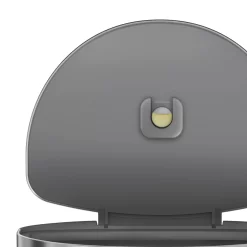 Simplehuman Semi-Round Liner Rim Can, 60-Liter Brushed Stainless Steel Indoor Kitchen Step Trash Can