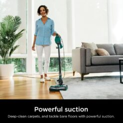 Shark Corded Stick Vacuum, Ultra-Lightweight, Swivel Steering, Powerful Deep-Cleaning, Floor-to-Ceiling Versatility, Green, CS110EM