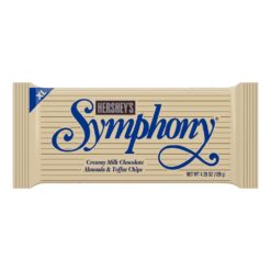 HERSHEY'S SYMPHONY Chocolate Almond Toffee XL, Candy Bars, 4.25 oz (16 Pieces, 12 Count)