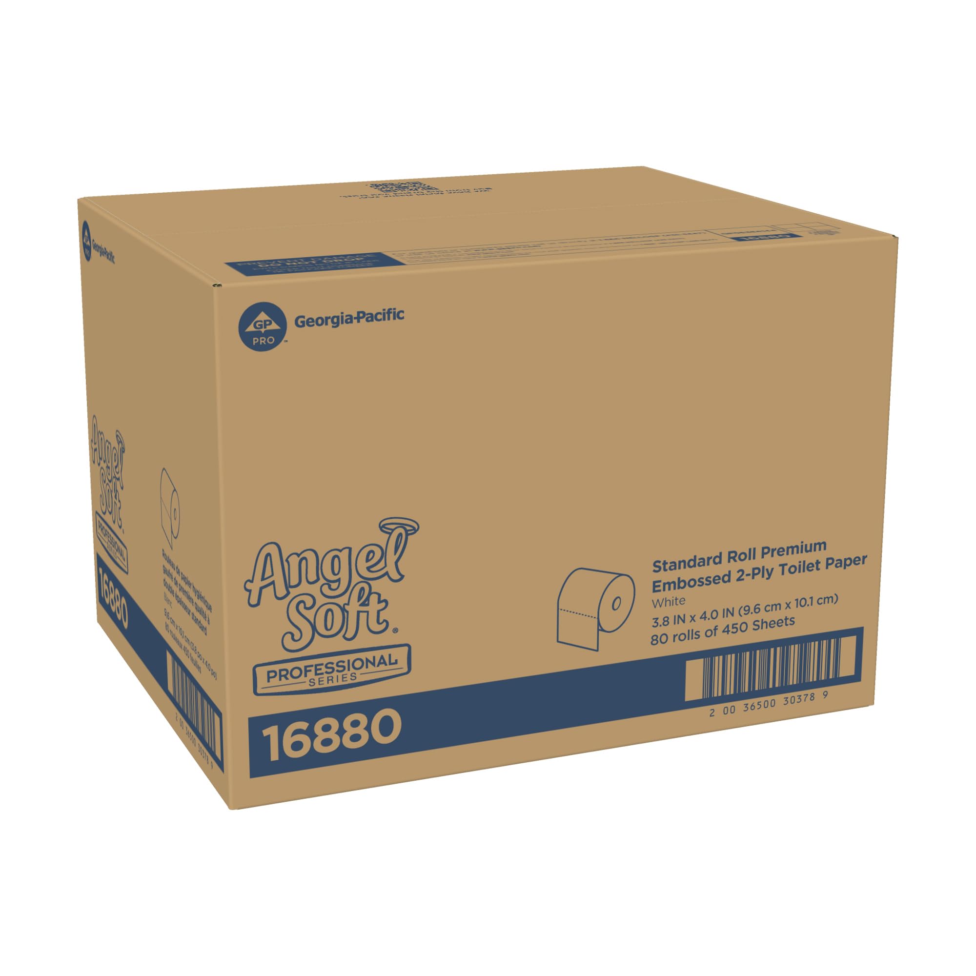 Georgia-Pacific Angel Soft Toilet Paper, 16880, Bulk Case of 80 Rolls, 450 Sheets Per Roll, 2-Ply Soft and Strong Toilet Tissue