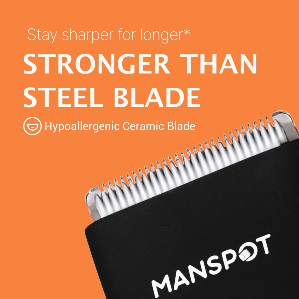 MANSPOT Manscape Groin & Body Hair Trimmer for Men, Electric Ball Trimmer Pubic Trimmer Shaver, Black