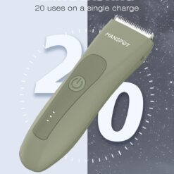 MANSPOT Manscape Pubic Hair Trimmer for Men and Women, Electric Ball Trimmer Pubic Trimmer Shaver, Green