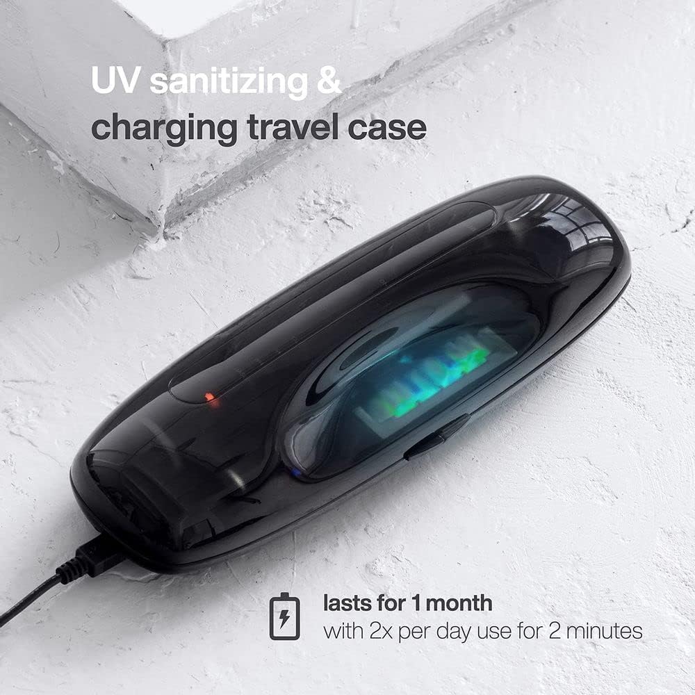 Aquasonic Black Series PRO – Ultra Whitening Toothbrush w UV Sanitizing Base – 5 Modes & Smart Timers