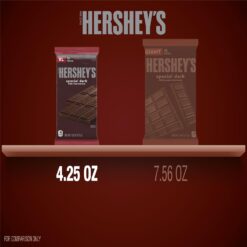 HERSHEY'S SPECIAL DARK Mildly Sweet Chocolate XL, Candy Bars, 4.25 oz (12 Count, 16 Pieces)
