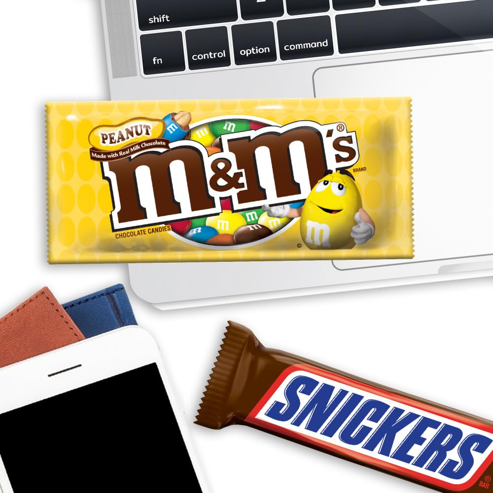 Mars M&M'S, Snicker, 3 Musketeers, Skittles & Starburst Variety Pack Full Size Bulk Candy Assortment, 56.11 oz, 30 Count
