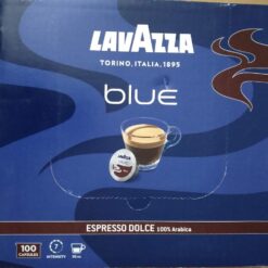 Lavazza BLUE Capsules, Espresso Dolce Coffee Blend, Medium Roast, 28.2-Ounce Boxes (Pack of 100)