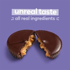UNREAL Dark Chocolate Almond Butter Cups, 5g Sugar, Certified Vegan, Gluten Free, Fair Trade, Non-GMO, 0.53 Ounce (Pack of 40)