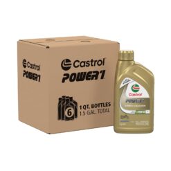Castrol Power1 4T 10W-40 Full Synthetic Motorcycle Oil, 1 Quart, Pack of 6