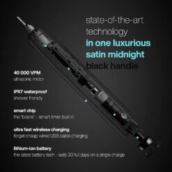 Aquasonic Black Series PRO – Ultra Whitening Toothbrush w UV Sanitizing Base – 5 Modes & Smart Timers