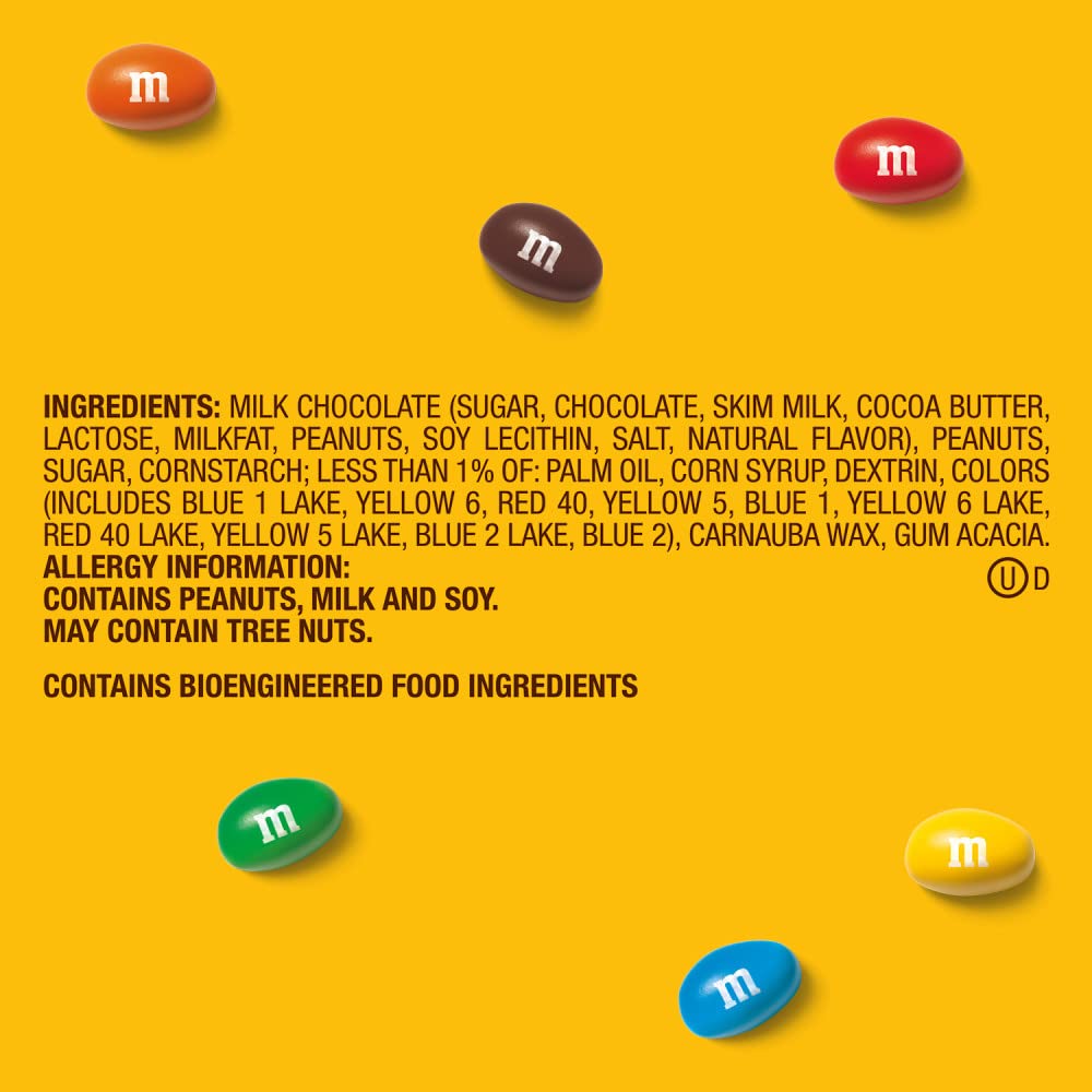 M&M'S Milk Chocolate Candy, Full Size 1.74 oz Bag, Pack of 48 Bulk Candy Chocolate