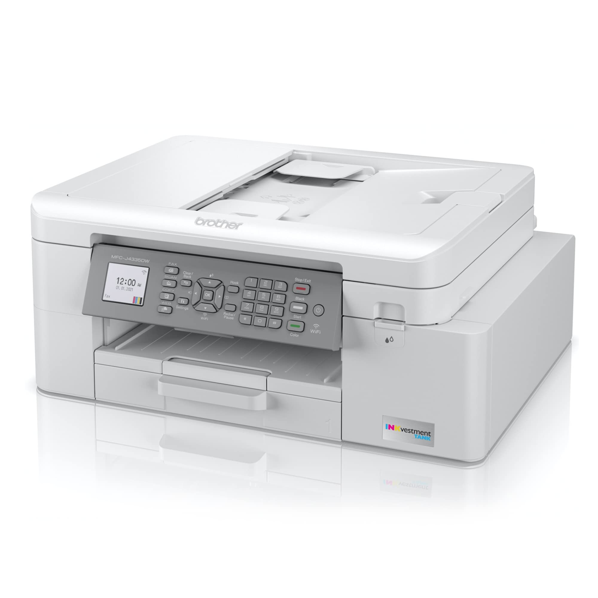 Brother INKvestment Tank MFC-J4335DW Wireless Color Inkjet Printer, All-In-One Supertank, Print, Scan, Copy, Fax