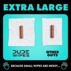 DUDE Wipes - Mint Chill Extra-Large Adult Wet Wipes with Eucalyptus & Tea Tree Oil,18 Pack, 864 Wipes, 1 Spray Bottle