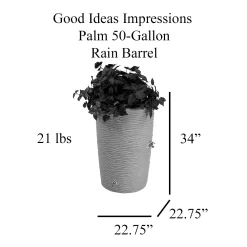 Good Ideas 50-Gallons Sandstone Plastic Rain Barrel Spigot