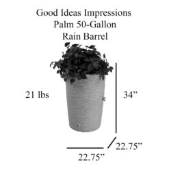 Good Ideas 50-Gallons Brown Plastic Rain Barrel Spigot