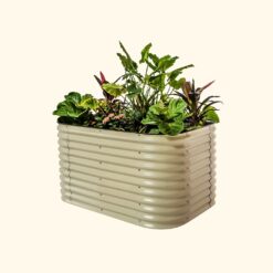 Vego Garden 42-Inches W x 60-Inches L x 32-Inches H Pearl White Metal Raised Garden Bed