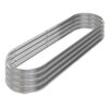 Home-Complete 35-Inches W x 82-Inches L x 11-Inches H Silver Galvanized Metal Raised Garden Bed