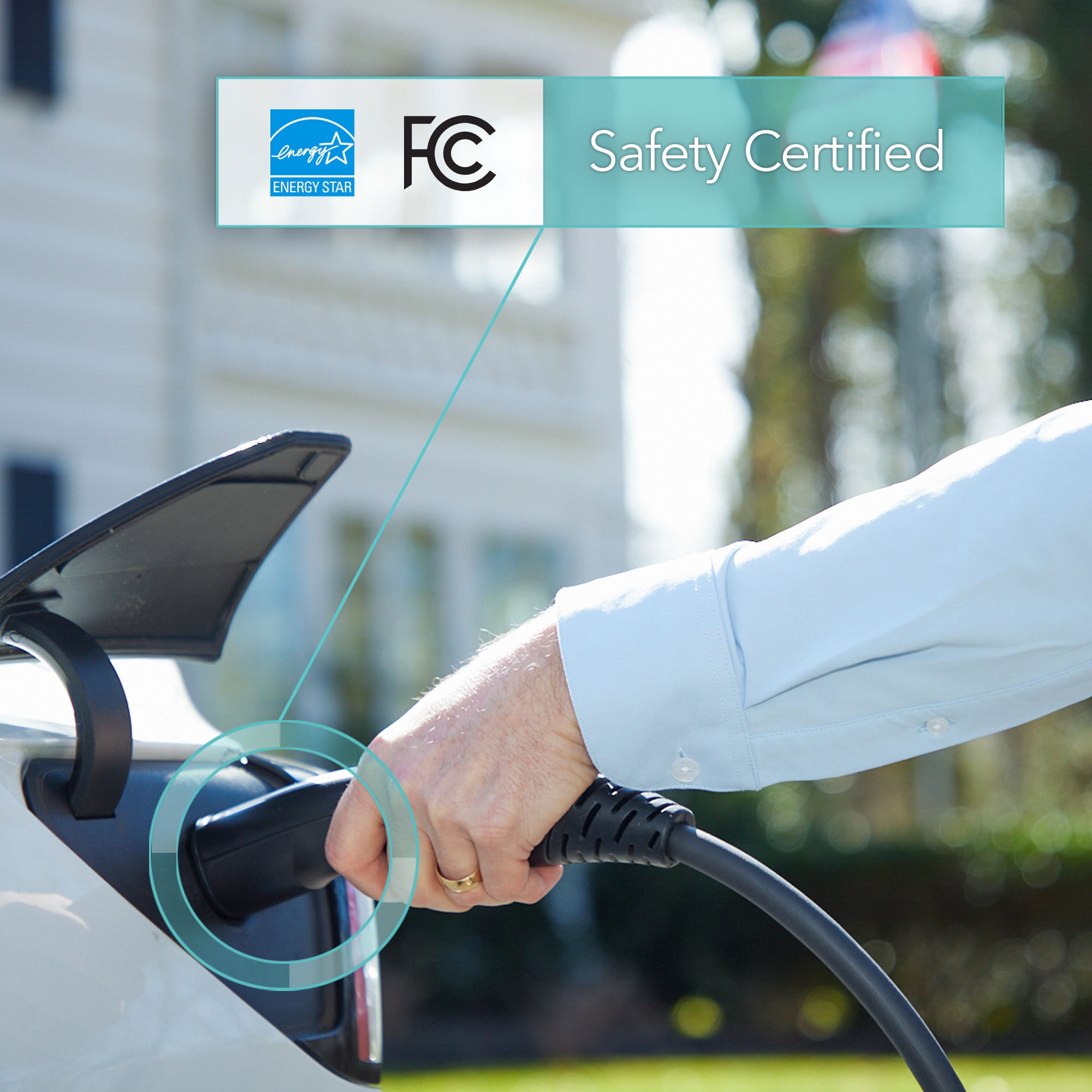 Lectron Level 2 NEMA 14-50p Plug In EV Electric Vehicle Charging Station-up to 40 Amps/ 240-Volts with 16-ft Cable