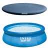 Intex 12-Feet x 12-Feet x 30-Inches Inflatable top ring Round Above-Ground Pool with Filter Pump with Pool Cover