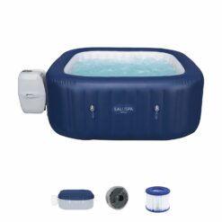 Bestway SaluSpa 140 Jet 6 -Person Inflatable Square Hot Tub (Cover Included)