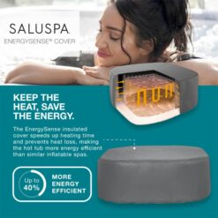 Bestway SaluSpa 140 Jet 6 -Person Inflatable Square Hot Tub (Cover Included)