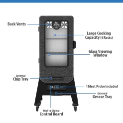Pit Boss 3 685-Sq. in Silver Smart Electric Smoker