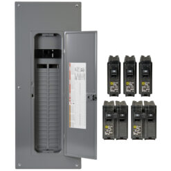 Square D Homeline 200 -Amp 40 -Spaces 80 -Circuit Indoor Main breaker Plug-On Neutral Load Center (Value Pack)