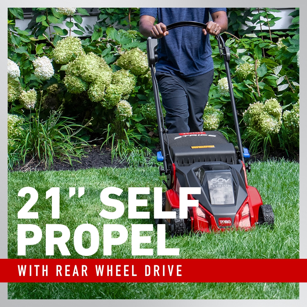 Toro Stripe 60-volt , ( 1 ) 7.5 Ah 21-in Self Propelled Battery Walk Mower ,Bagger Included