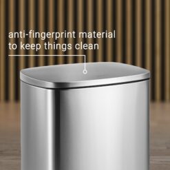 Happimess 13.2-Gallon Stainless Steel Indoor Kitchen Step Trash Can