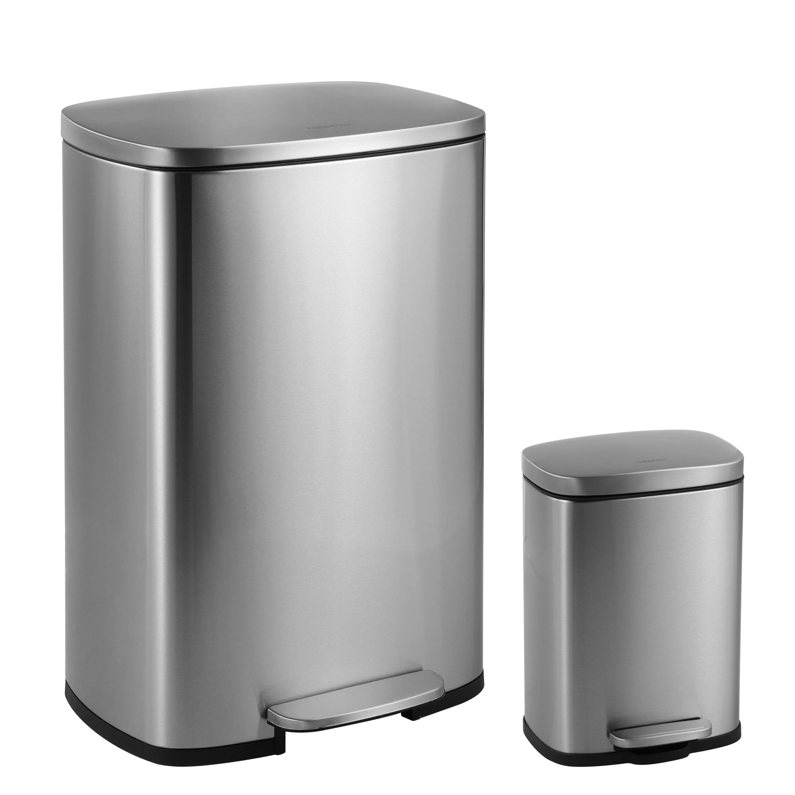 Happimess 13.2-Gallon Stainless Steel Indoor Kitchen Step Trash Can