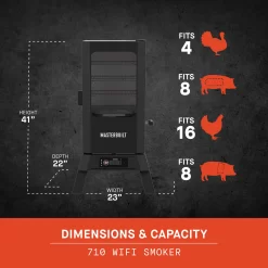 Masterbuilt Wifi 710 710-Sq. Inches Black Smart Electric Smoker