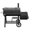 Oklahoma Joe's Highland Reverse Flow Offset 1197-Sq. in Black Horizontal Charcoal Smoker