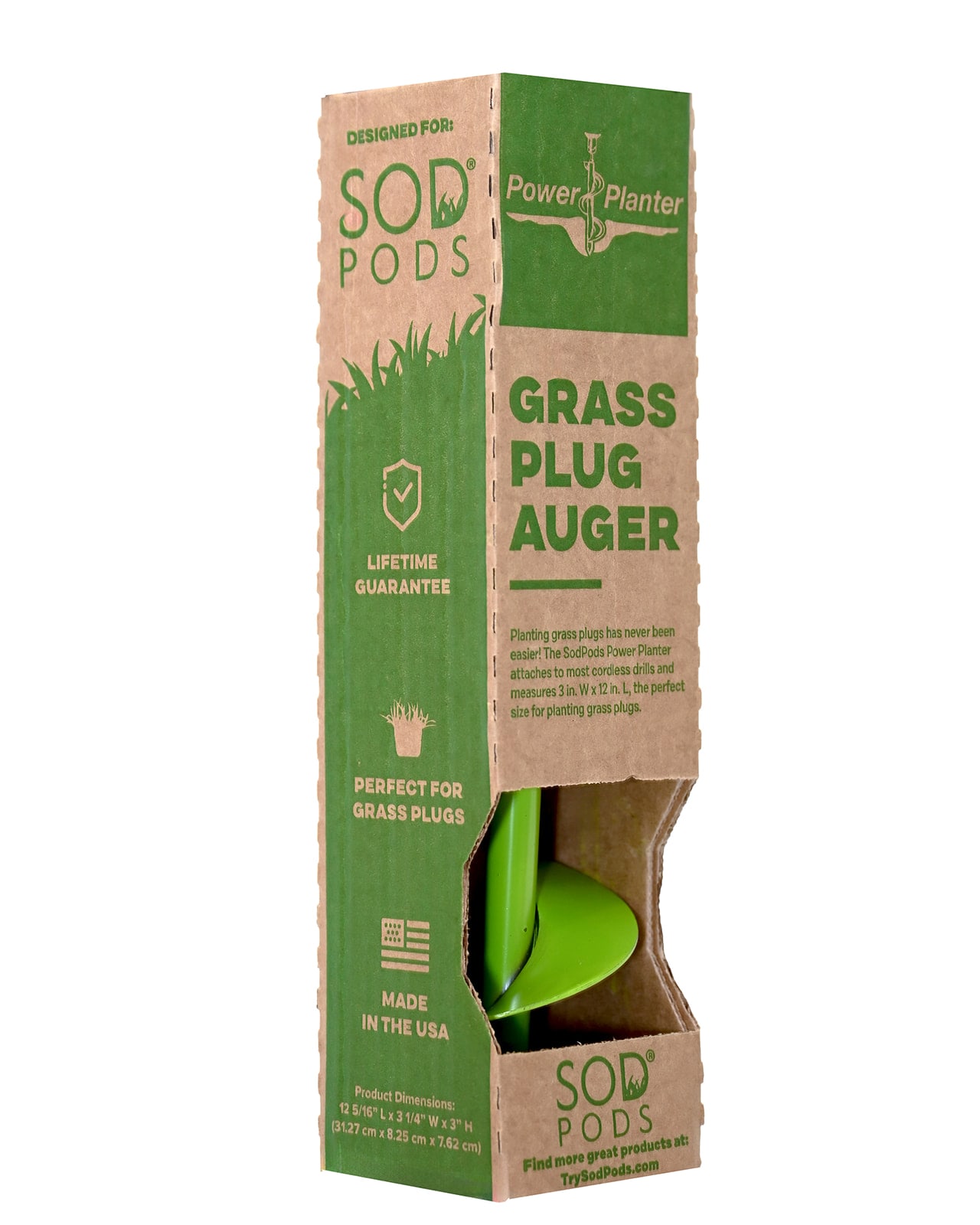 Bethel Farms SodPods St Augustine Palmetto (64-Count)/SP Power Planter Bundle, Natural Affordable Lawn Improvement