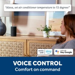 GE 350-sq ft Window Air Conditioner with Heater with Remote (115 Volts 8000-BTU) Wi-Fi enabled