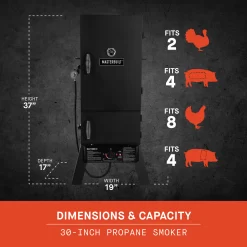 Masterbuilt 730-Sq. Inches Black Gas Smoker