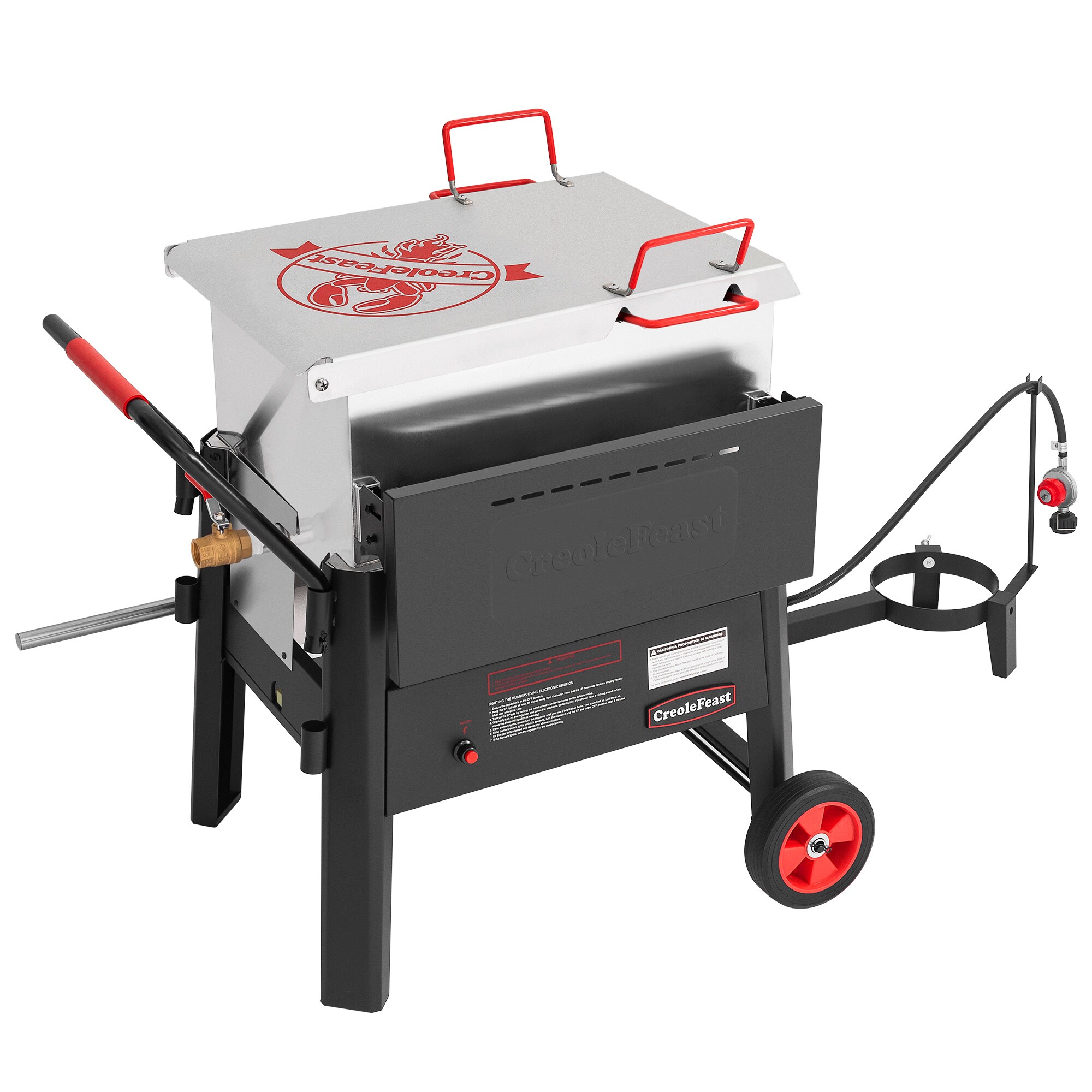 Creole Feast 70 Qt Single Sack Crawfish Seafood Boiler 2 -Burner Propane 20-lb. tank Electronic Aluminum Boiler - Image 10