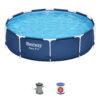 Bestway 10-Feet x 10-Feet x 30-Inches Metal frame Round Above-Ground Pool with Filter Pump