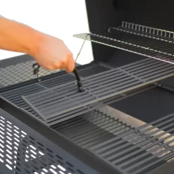 Master Forge 1010-Sq. Inches Black powder coated Horizontal Charcoal Smoker