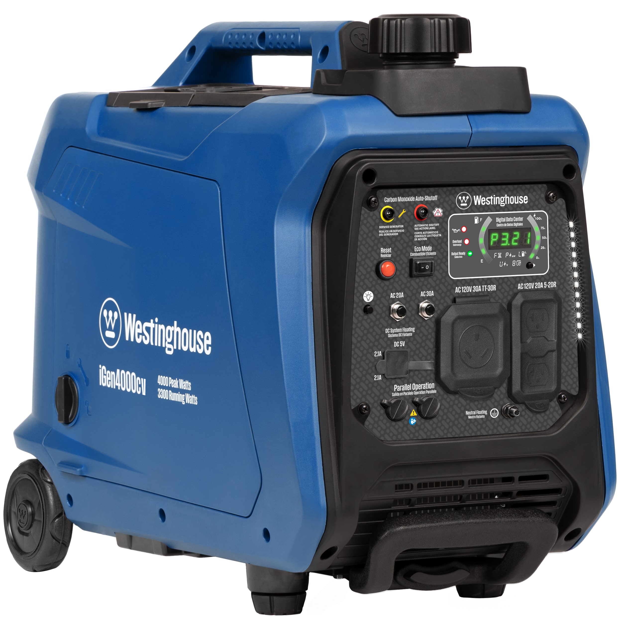 Westinghouse iGen4000cv Recoil Start 4000 -Watt Single Fuel (Gasoline) Inverter Generator