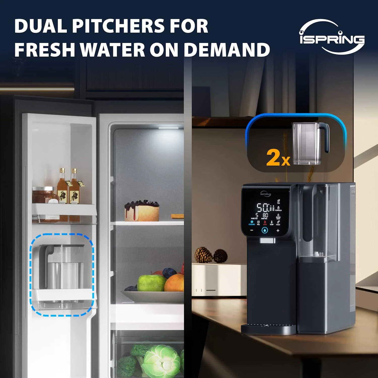 iSpring Countertop Hot and Cold RO 4-stage Multi-method Reverse Osmosis Filtration System