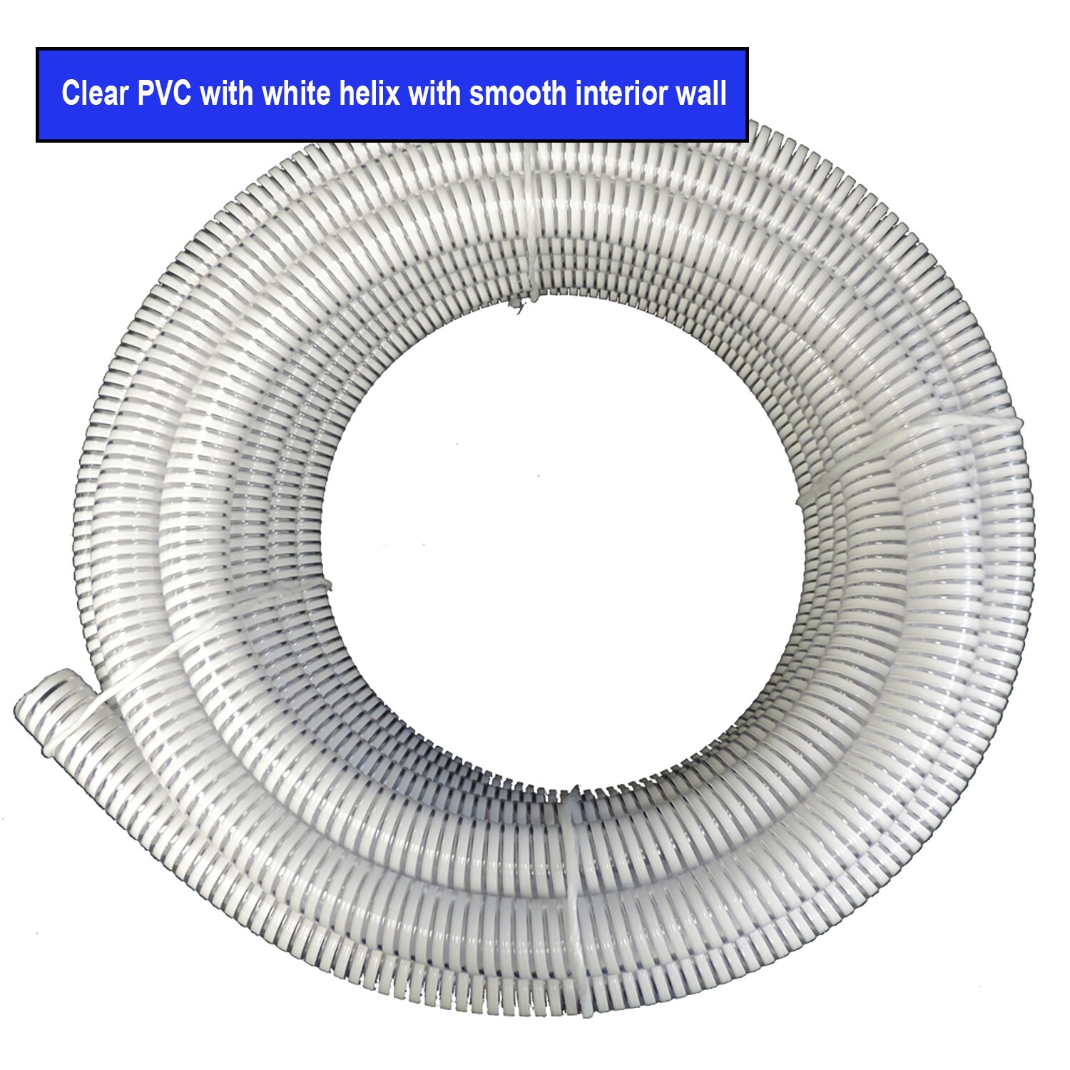 HydroMaxx 2-in ID x 25-ft Reinforced PVC Clear Suction hose